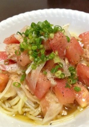 トマトとツナの冷製パスタ-レシピのメイン写真