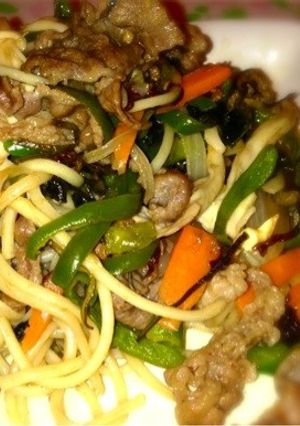 夏バテ防止★カルビ✖夏野菜の素麺炒め-レシピのメイン写真