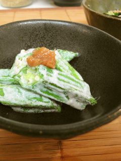 *オクラの梅マヨ和え*-レシピのメイン写真