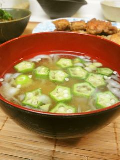 *ヘルシー*オクラの味噌汁*-レシピのメイン写真