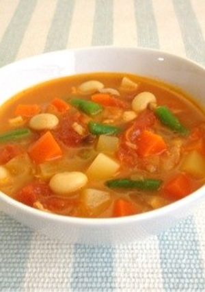 豆の入ったミネストローネ-レシピのメイン写真