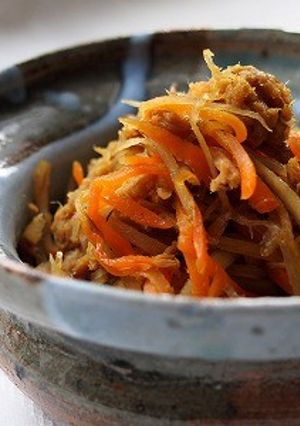 ご飯進む◎ごぼうとツナのカレーきんぴら-レシピのメイン写真