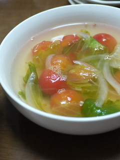 トマトとレタスの中華風スープ-レシピのメイン写真