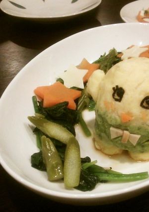 ちょっと楽しい日に！ふなっしーポテサラ☆-レシピのメイン写真