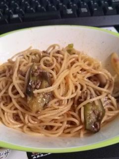 麻婆茄子パスタ-レシピのメイン写真