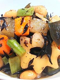 大豆入り芽ひじきの煮物☆五目豆風-レシピのメイン写真
