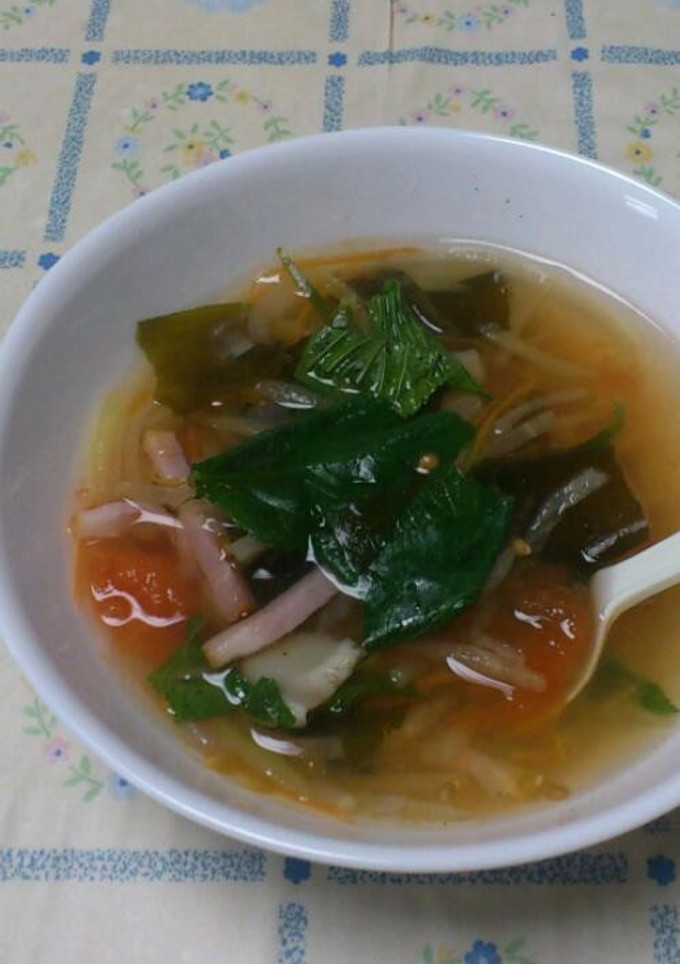 サラダ野菜の残りを使って作る簡単スープ！-レシピのメイン写真