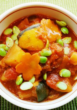 夏野菜の肉団子入りトマト煮込み-レシピのメイン写真
