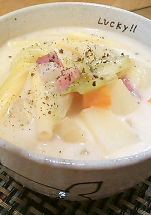簡単♪具だくさんの食べるクリームスープ-レシピのメイン写真