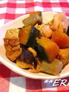 鶏肉と厚揚げとかぼちゃの煮物~♪♪-レシピのメイン写真