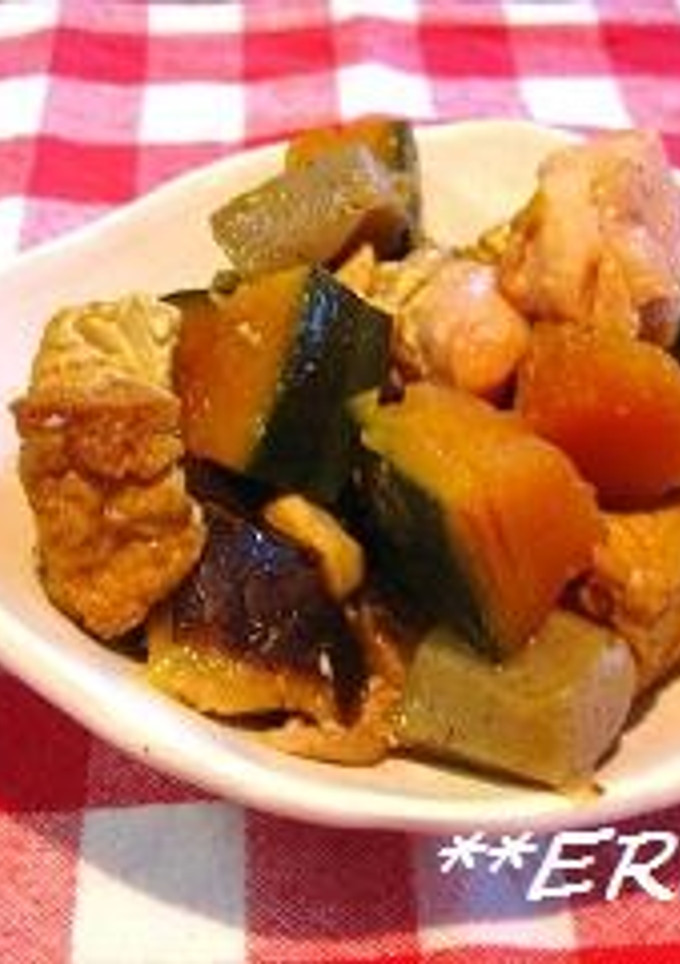 鶏肉と厚揚げとかぼちゃの煮物～♪♪-レシピのメイン写真