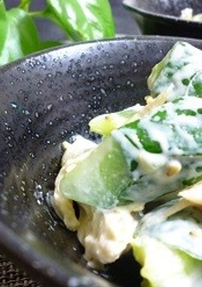 鶏ささみときゅうりのごまマヨ風味-レシピのメイン写真