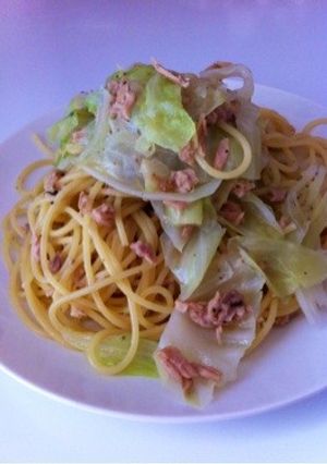 キャベツとツナの簡単ペペロンチーノ-レシピのメイン写真