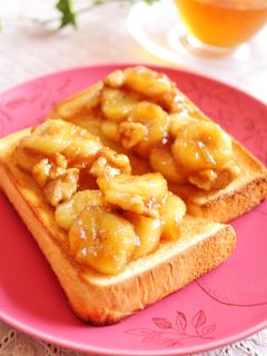 バナナ&クルミのカラメルトースト-レシピのメイン写真