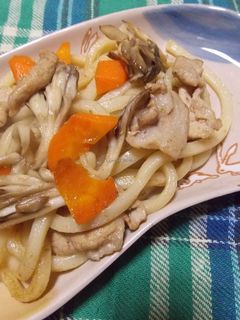 豚肉と舞茸の簡単焼きうどん-レシピのメイン写真