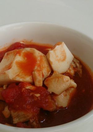 包丁いらず!豆腐と豚肉のトマト煮-レシピのメイン写真