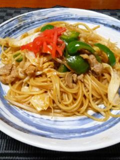 パスタで焼きソバ-レシピのメイン写真