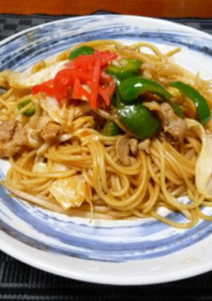 パスタで焼きソバ-レシピのメイン写真