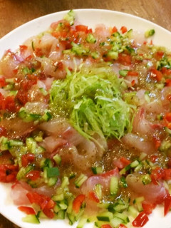 鯛のカルパッチョ(バジル)-レシピのメイン写真