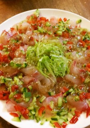鯛のカルパッチョ(バジル)-レシピのメイン写真