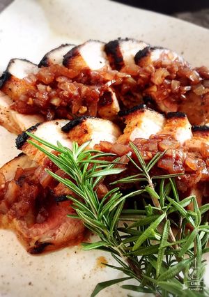 魚焼きグリルで☆豚バラ塊肉ガーリック焼き-レシピのメイン写真