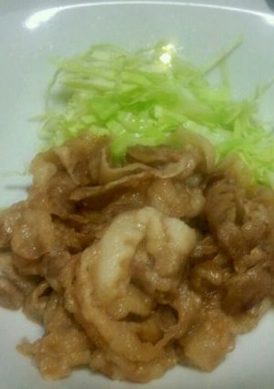 我が家の簡単！美味しい！豚バラ生姜焼き-レシピのメイン写真