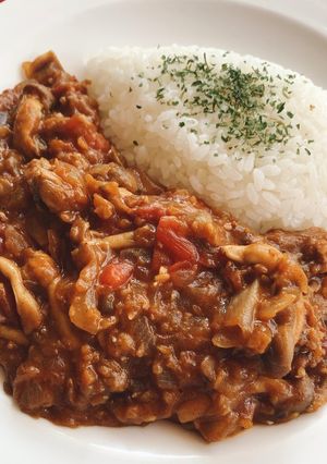 水なしナスのキーマカレー(無水鍋QC使用-レシピのメイン写真