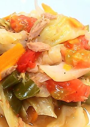 簡単☆ヘルシー☆ツナ缶と野菜のスープ煮-レシピのメイン写真