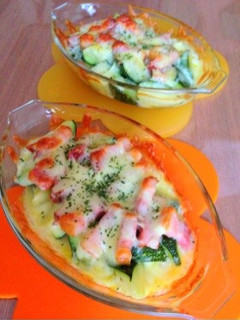 簡単♪ズッキーニとベーコンのチーズ焼き-レシピのメイン写真