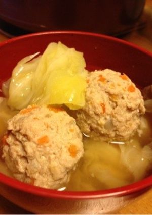 フワフワ肉団子とキャベツのスープ-レシピのメイン写真