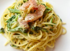 コンビニ食材で☆とろり豆乳クリームパスタ-レシピのメイン写真