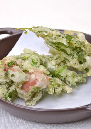 生ハムと水菜の洋風かき揚げ-レシピのメイン写真