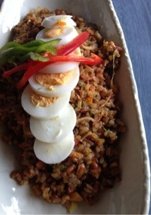 玄米で作る納豆チャーハン(カレー風味)-レシピのメイン写真