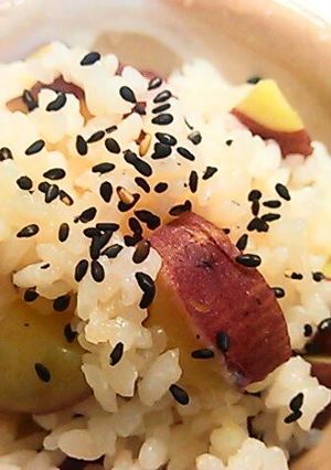 ヘルシーさつま芋の炊き込みごはん-レシピのメイン写真