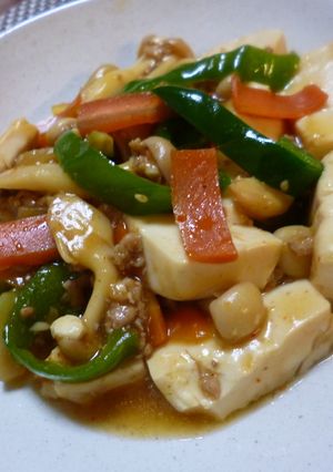 簡単！野菜と豆腐のオイスターソース炒め-レシピのメイン写真