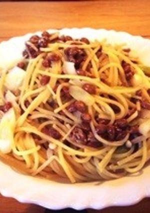 昆布だしの納豆パスタ-レシピのメイン写真