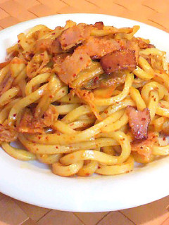 キムチとベーコンの焼きうどん-レシピのメイン写真
