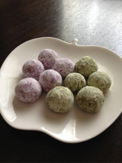 紫芋&抹茶*サクサクボールクッキー-レシピのメイン写真