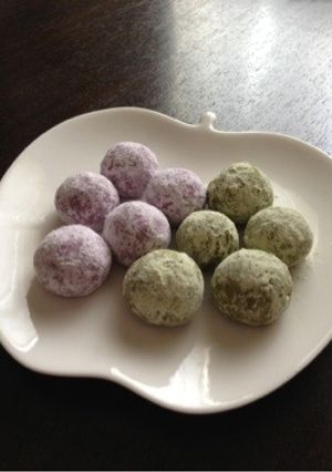 紫芋&抹茶＊サクサクボールクッキー-レシピのメイン写真