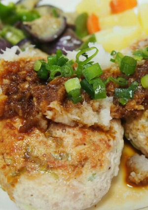 お豆腐でヘルシー♡ネギねぎハンバーグ♪♪-レシピのメイン写真