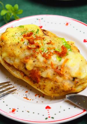 マスタード風サンマ蒲焼deポテチーズ焼き-レシピのメイン写真