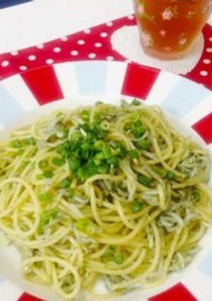 簡単！しらすとねぎのジェノベーゼパスタ♡-レシピのメイン写真