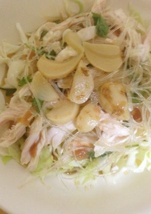 梅マヨパスタ風鶏ササミ春雨-レシピのメイン写真
