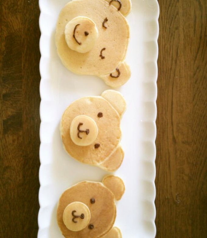 くまさんパンケーキ by ＊mie＊ 【クックパッド】 簡単おいしい