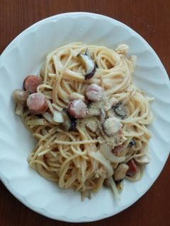 きのことナスのクリームパスタ-レシピのメイン写真