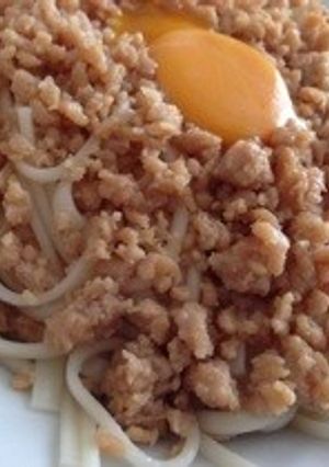 鶏そぼろ冷や麦-レシピのメイン写真