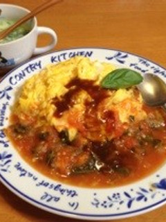 ふわふわオムライストマトソース仕立て-レシピのメイン写真