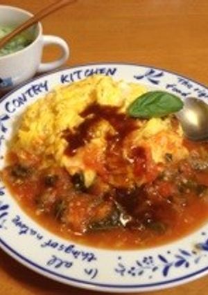 ふわふわオムライストマトソース仕立て-レシピのメイン写真