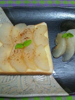 季節の梨トースト-レシピのメイン写真