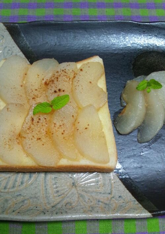 季節の梨トースト-レシピのメイン写真